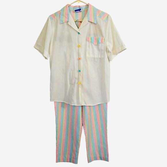 Vintage Cape Cod Sportswear Outfit Grandma Cottage Core Vintage Pastel Medium - Picture 2 of 12